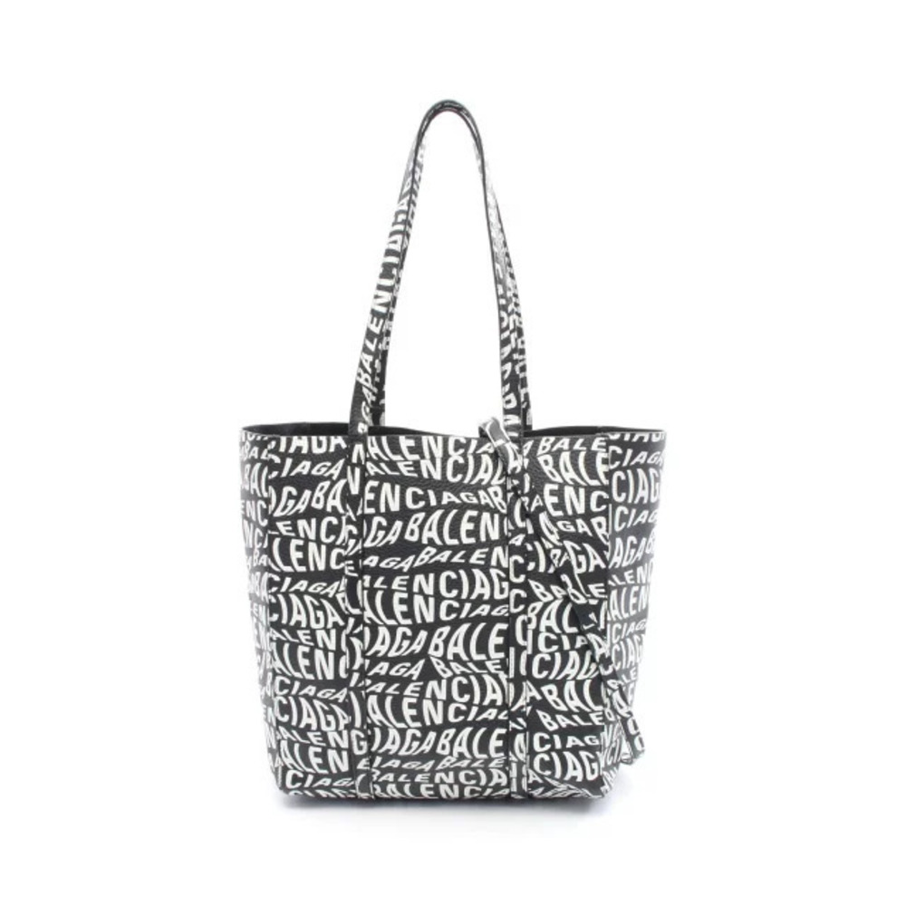 Balenciaga Everyday Tote Bag Leather Black White